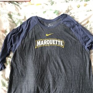 Marquette university long sleeve nike shirt